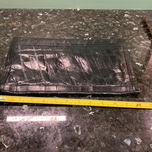 Vintage Eel Skin Bag Purse Clutch in Black
